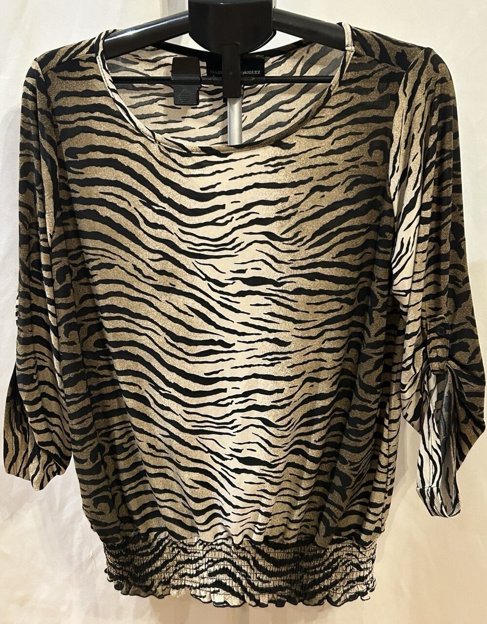 Isabella Rodriguez Zebra Print Blouse size XL